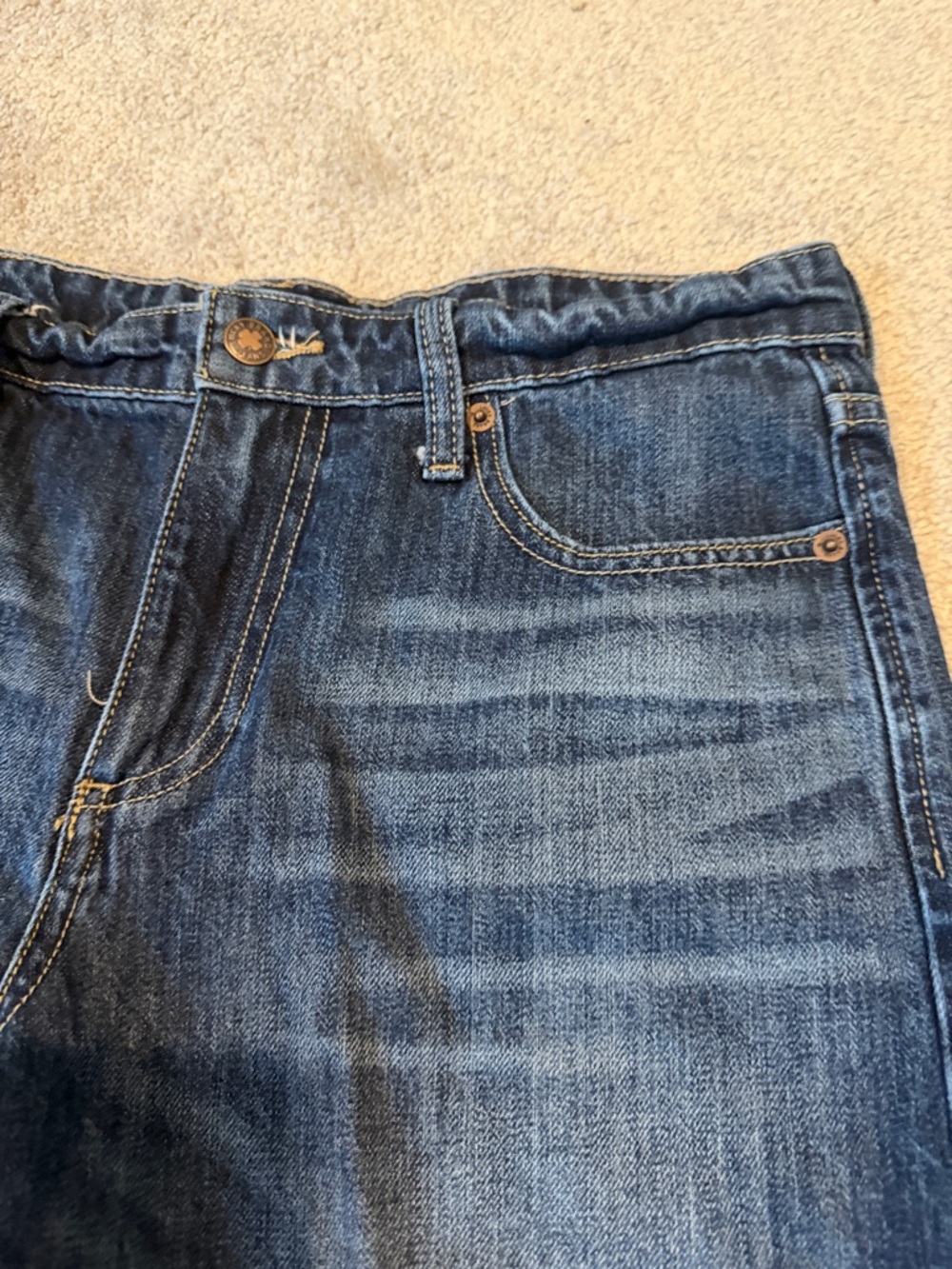 Lucky Brand Dark Blue Denim Frayed Hem Shorts size 4/27 - Picture 7 of 9